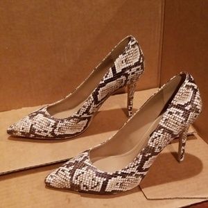White House Black Market Snakeskin Heels